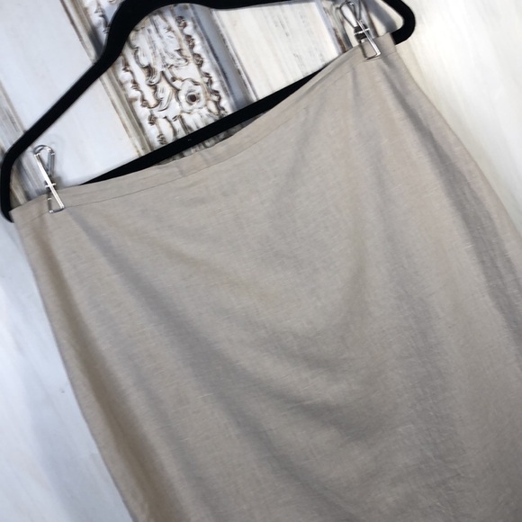 Uniform by John Paul Richards Linen Rayon Blend Fully Lined Straight Skirt S/14 - Picture 2 of 5